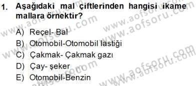 Ekonomik Analiz Dersi 2014 - 2015 Yılı (Vize) Ara Sınav Soruları 1. Soru