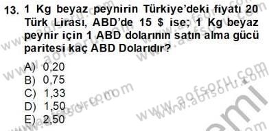 Ekonomik Analiz Dersi 2014 - 2015 Yılı (Vize) Ara Sınav Soruları 13. Soru