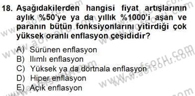 Ekonomik Analiz Dersi 2014 - 2015 Yılı (Vize) Ara Sınav Soruları 18. Soru