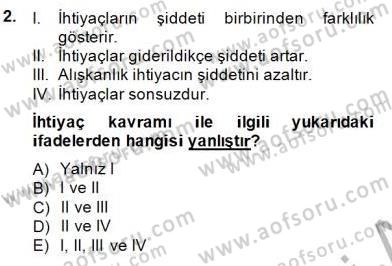 Ekonomik Analiz Dersi 2014 - 2015 Yılı (Vize) Ara Sınav Soruları 2. Soru