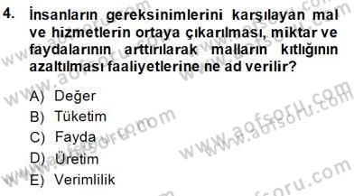 Ekonomik Analiz Dersi 2014 - 2015 Yılı (Vize) Ara Sınav Soruları 4. Soru