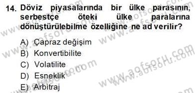 Ekonomik Analiz Dersi 2014 - 2015 Yılı (Final) Dönem Sonu Sınavı 14. Soru