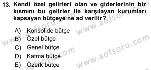 Ekonomik Analiz Dersi 2015 - 2016 Yılı (Final) Dönem Sonu Sınav Soruları 13. Soru