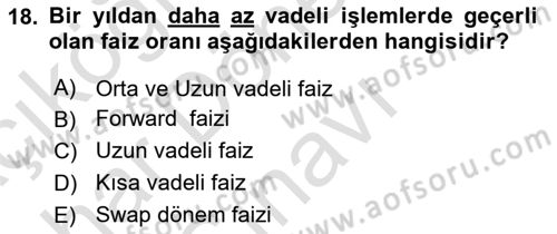 Ekonomik Analiz Dersi 2015 - 2016 Yılı (Final) Dönem Sonu Sınav Soruları 18. Soru