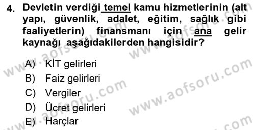 Ekonomik Analiz Dersi 2016 - 2017 Yılı (Vize) Ara Sınav Soruları 4. Soru
