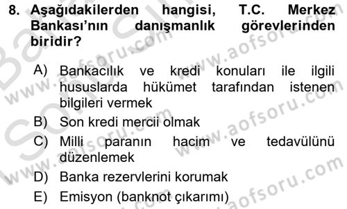 Ekonomik Analiz Dersi 2016 - 2017 Yılı (Final) Dönem Sonu Sınav Soruları 8. Soru