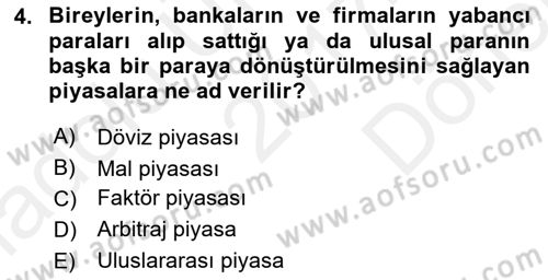 Ekonomik Analiz Dersi 2017 - 2018 Yılı (Final) Dönem Sonu Sınav Soruları 4. Soru