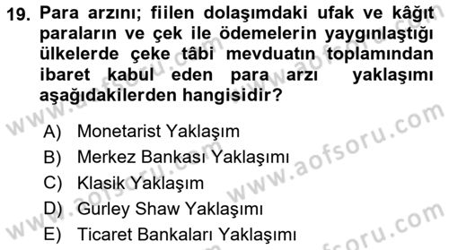 Ekonomik Analiz Dersi 2018 - 2019 Yılı (Final) Dönem Sonu Sınav Soruları 19. Soru