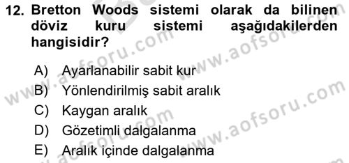 Ekonomik Analiz Dersi 2021 - 2022 Yılı (Final) Dönem Sonu Sınav Soruları 12. Soru