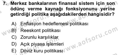 Ekonomik Analiz Dersi 2021 - 2022 Yılı (Final) Dönem Sonu Sınav Soruları 7. Soru