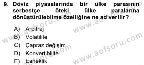 Ekonomik Analiz Dersi 2021 - 2022 Yılı (Final) Dönem Sonu Sınav Soruları 9. Soru