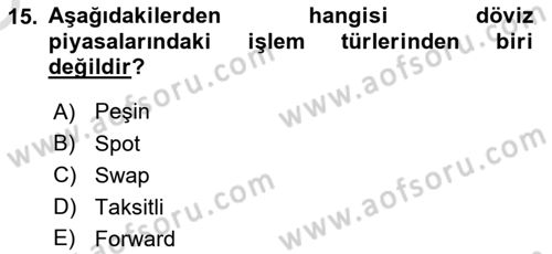 Ekonomik Analiz Dersi 2021 - 2022 Yılı Yaz Okulu Sınav Soruları 15. Soru