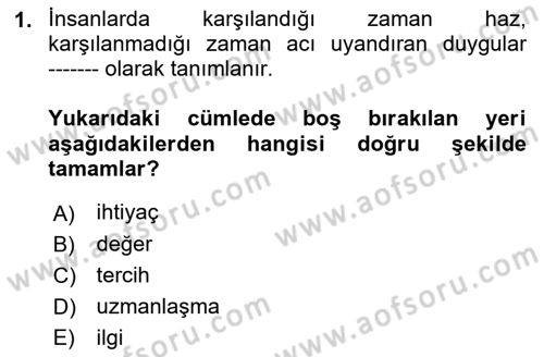 Ekonomik Analiz Dersi 2022 - 2023 Yılı Yaz Okulu Sınav Soruları 1. Soru