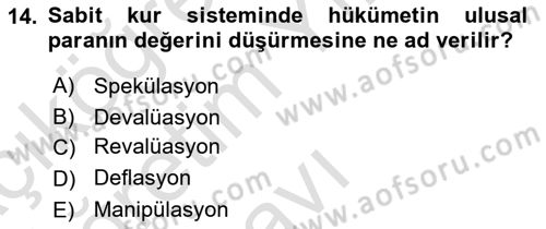 Ekonomik Analiz Dersi 2022 - 2023 Yılı Yaz Okulu Sınav Soruları 14. Soru