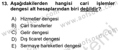 Ekonomik Analiz Dersi 2023 - 2024 Yılı (Final) Dönem Sonu Sınav Soruları 13. Soru