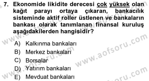 Ekonomik Analiz Dersi 2023 - 2024 Yılı (Final) Dönem Sonu Sınav Soruları 7. Soru