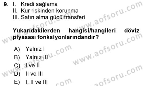 Ekonomik Analiz Dersi 2023 - 2024 Yılı (Final) Dönem Sonu Sınav Soruları 9. Soru