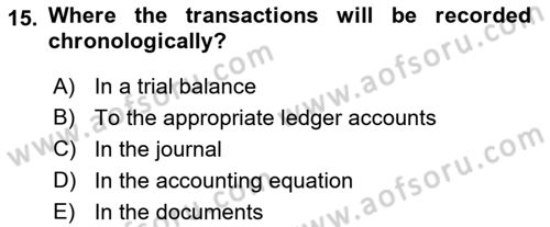 Introduction to Business Dersi 2017 - 2018 Yılı (Final) Dönem Sonu Sınav Soruları 15. Soru