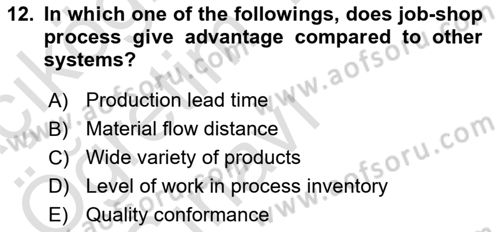 Introduction to Business Dersi 2020 - 2021 Yılı Yaz Okulu Sınav Soruları 12. Soru