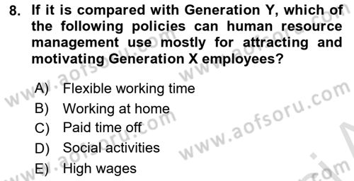 Introduction to Business Dersi 2020 - 2021 Yılı Yaz Okulu Sınav Soruları 8. Soru