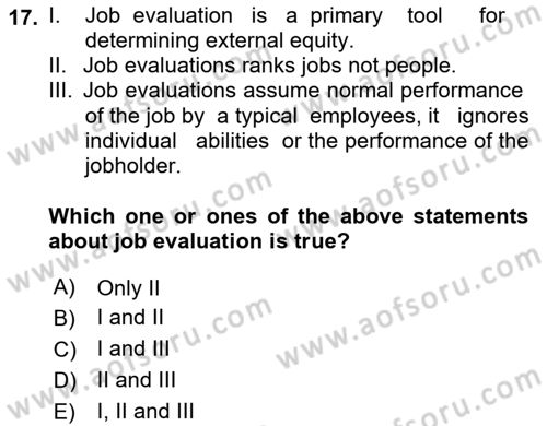 Introduction to Business Dersi 2021 - 2022 Yılı (Vize) Ara Sınav Soruları 17. Soru