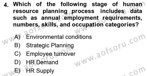 Introduction to Business Dersi 2021 - 2022 Yılı (Final) Dönem Sonu Sınav Soruları 4. Soru