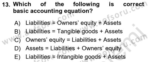 Introduction to Business Dersi 2022 - 2023 Yılı (Final) Dönem Sonu Sınav Soruları 13. Soru