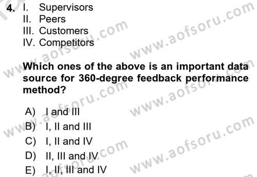 Introduction to Business Dersi 2022 - 2023 Yılı (Final) Dönem Sonu Sınav Soruları 4. Soru