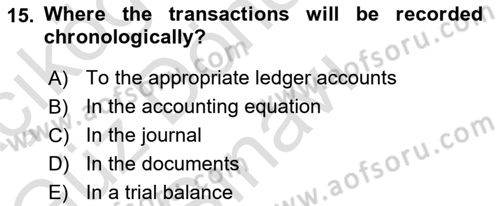 Introduction to Business Dersi 2023 - 2024 Yılı (Final) Dönem Sonu Sınav Soruları 15. Soru
