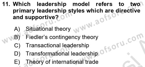 Introduction to Business Dersi Ara Sınavı Deneme Sınav Soruları 11. Soru