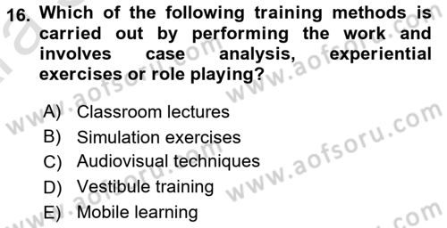 Introduction to Business Dersi Ara Sınavı Deneme Sınav Soruları 16. Soru