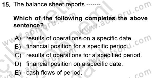 Introduction to Business Dersi 2024 - 2025 Yılı (Final) Dönem Sonu Sınav Soruları 15. Soru