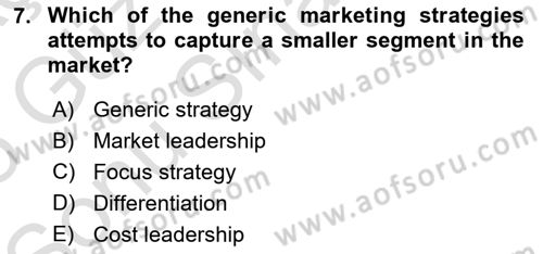 Introduction to Business Dersi 2024 - 2025 Yılı (Final) Dönem Sonu Sınav Soruları 7. Soru