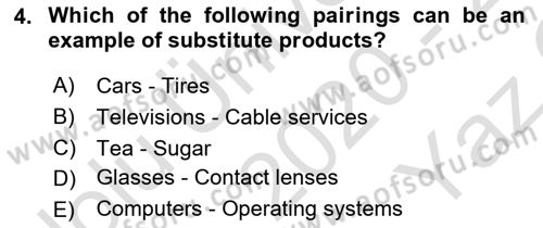 Business Management Dersi 2020 - 2021 Yılı Yaz Okulu Sınav Soruları 4. Soru