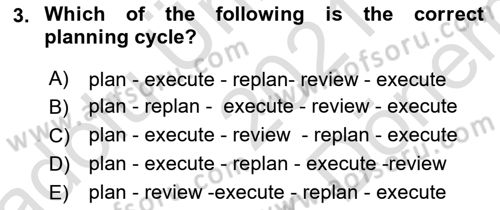 Business Management Dersi 2021 - 2022 Yılı (Final) Dönem Sonu Sınav Soruları 3. Soru