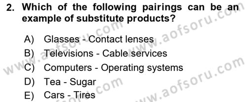 Business Management Dersi 2021 - 2022 Yılı Yaz Okulu Sınav Soruları 2. Soru