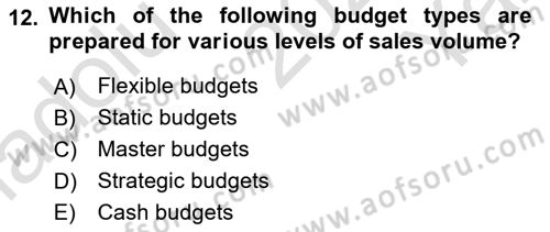 Business Management Dersi 2022 - 2023 Yılı Yaz Okulu Sınav Soruları 12. Soru
