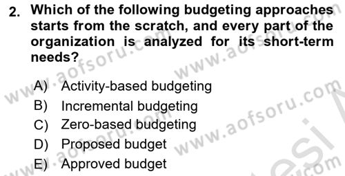 Business Management Dersi 2022 - 2023 Yılı Yaz Okulu Sınav Soruları 2. Soru
