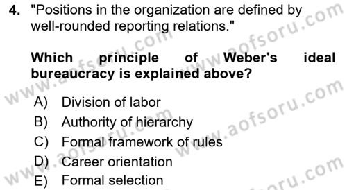 Business Management Dersi 2022 - 2023 Yılı Yaz Okulu Sınav Soruları 4. Soru