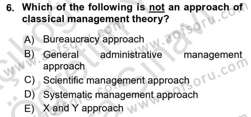 Business Management Dersi 2023 - 2024 Yılı (Vize) Ara Sınav Soruları 6. Soru