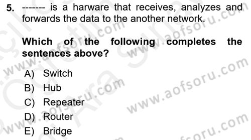 Business Information Systems Dersi 2017 - 2018 Yılı (Vize) Ara Sınav Soruları 5. Soru
