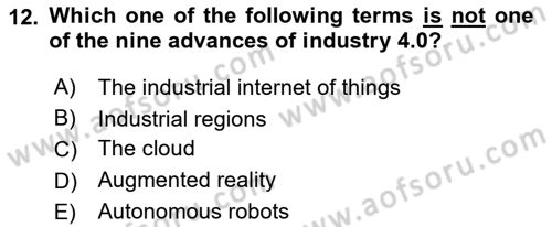 Business Information Systems Dersi 2017 - 2018 Yılı (Final) Dönem Sonu Sınav Soruları 12. Soru
