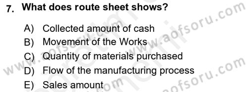 Business Information Systems Dersi 2017 - 2018 Yılı (Final) Dönem Sonu Sınav Soruları 7. Soru