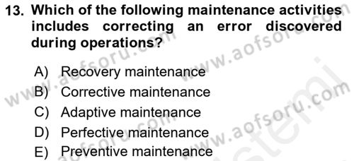 Business Information Systems Dersi 2018 - 2019 Yılı (Vize) Ara Sınav Soruları 13. Soru