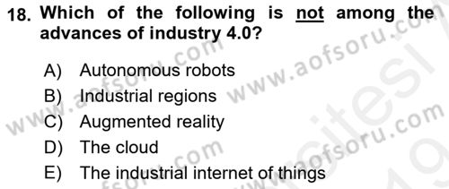Business Information Systems Dersi 2018 - 2019 Yılı (Final) Dönem Sonu Sınav Soruları 18. Soru