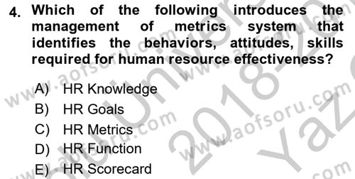 Business Information Systems Dersi 2018 - 2019 Yılı Yaz Okulu Sınav Soruları 4. Soru