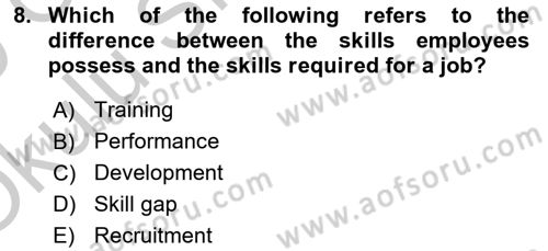Business Information Systems Dersi 2018 - 2019 Yılı Yaz Okulu Sınav Soruları 8. Soru