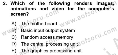 Business Information Systems Dersi 2020 - 2021 Yılı Yaz Okulu Sınav Soruları 2. Soru