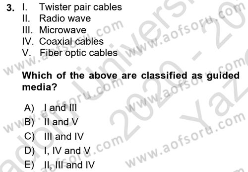 Business Information Systems Dersi 2020 - 2021 Yılı Yaz Okulu Sınav Soruları 3. Soru