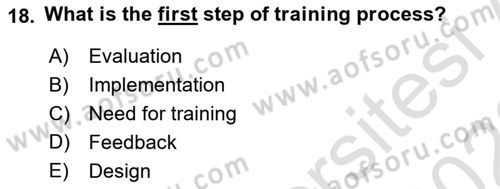 Business Information Systems Dersi 2021 - 2022 Yılı (Vize) Ara Sınav Soruları 18. Soru